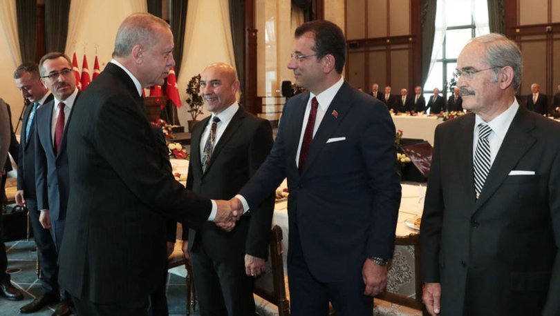 Cumhurbaşkanı Recep Tayyip Erdoğan ile İBB Başkanı Ekrem İmamoğlu ...