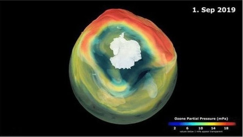 Ozon tabakasındaki delik son 30 yılın en küçük seviyesine geriledi