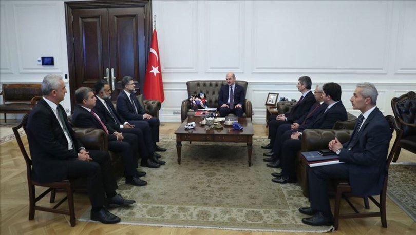 İçişleri Bakanı Süleyman Soylu, Kolluk Gözetim Komisyonu üyelerini kabul etti