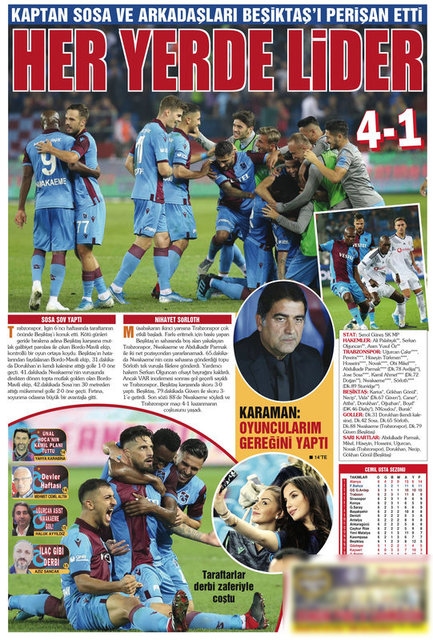 Trabzon yerel medyasından Trabzonspor - Beşiktaş maçı manşetleri
