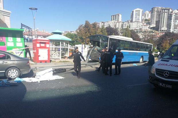 Ankara'da halk otobüsü durağa daldı! 4 ölü