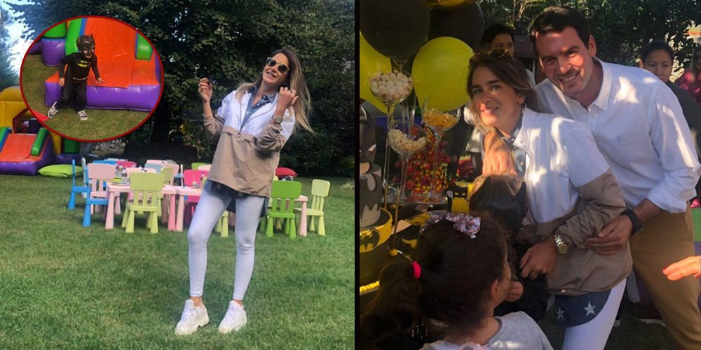 Oğullarına doğum günü kutlaması...