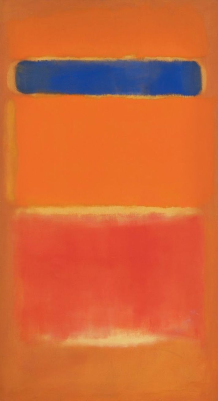 Mark Rothko’ya ait Blue Over Red (1953)