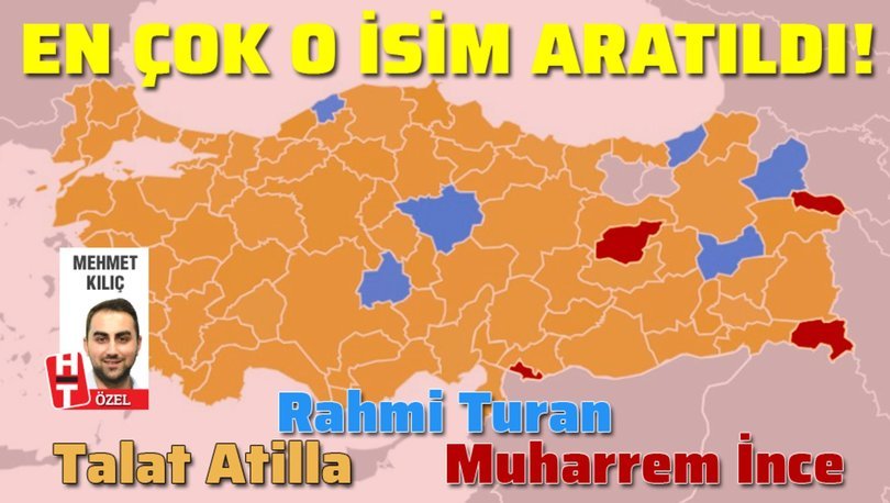Son dakika: Türkiye en çok o ismi aradı! Rahmi Turan, Muharrem İnce, Talat Atilla mı?