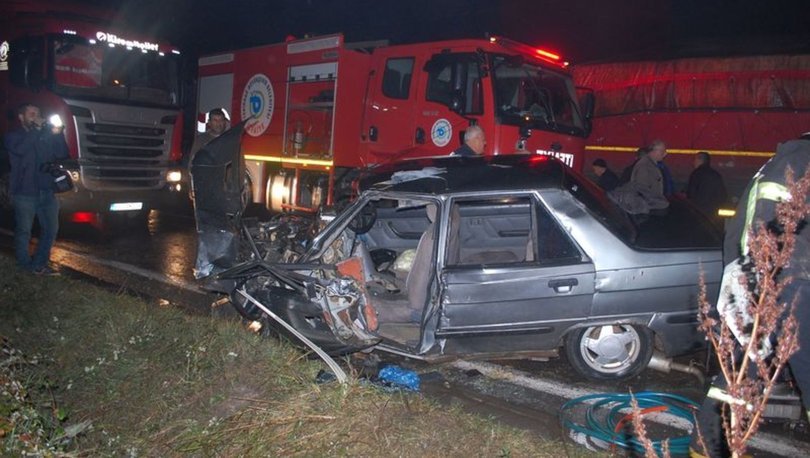 Tekirdağ'da otomobil TIR'la çarpıştı: 1 ölü, 1 yaralı