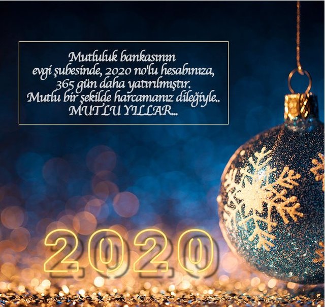 Yılbaşı mesajları resimli yeni 2020! Çok güzel anlamlı yeni yıl mesajlarını sevdiklerinize yollayın. Mutlu yıllar!