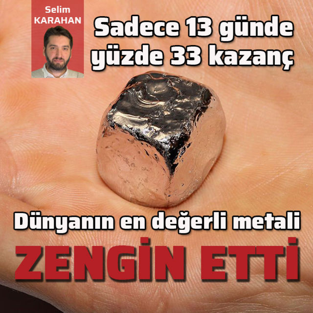 13 günde yüzde 33 kazandırdı