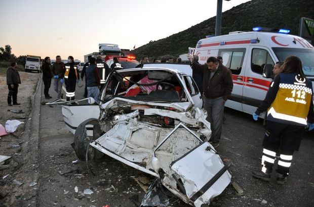 Milas-Bodrum karayolunda feci kaza! 