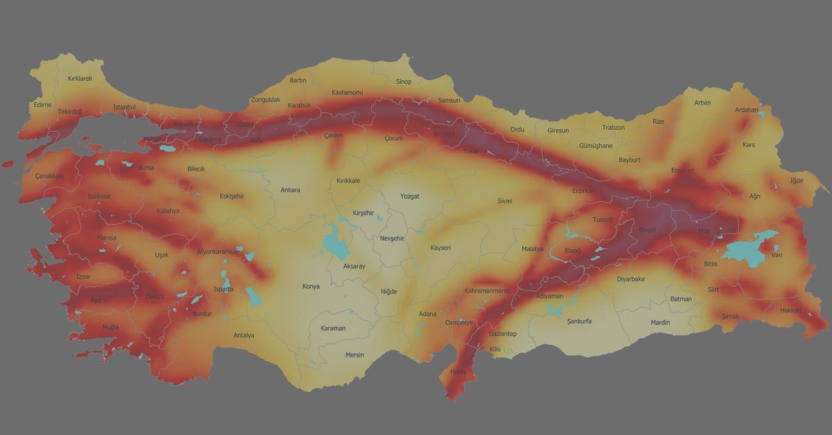 turkiye deprem haritasi afad 2020 mta deprem fay hatti sorgulama gundem haberleri