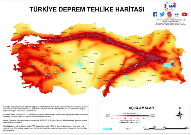 Türkiye deprem haritası AFAD 2020: MTA deprem fay hattı ...