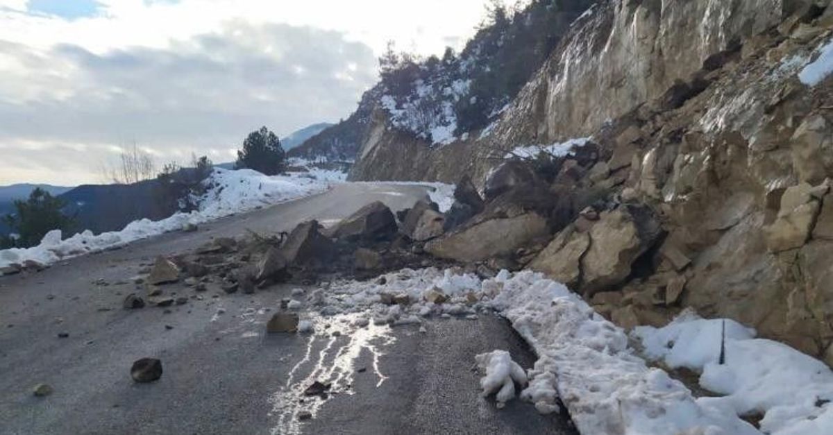 Karabük’te heyelan meydana geldi