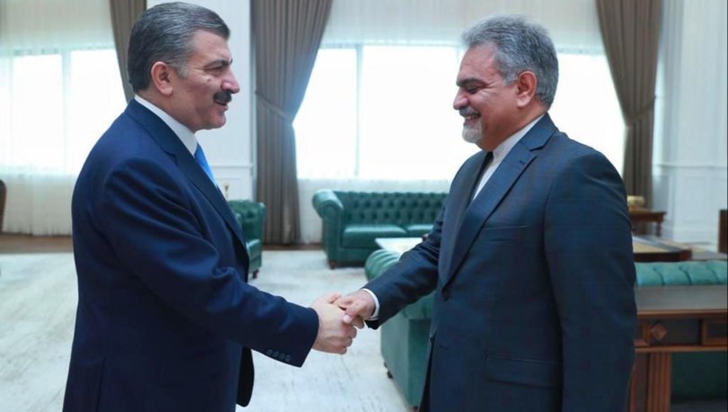 Sağlık Bakanı Koca, İran'ın Ankara Büyükelçisi Farazmand'ı kabul etti