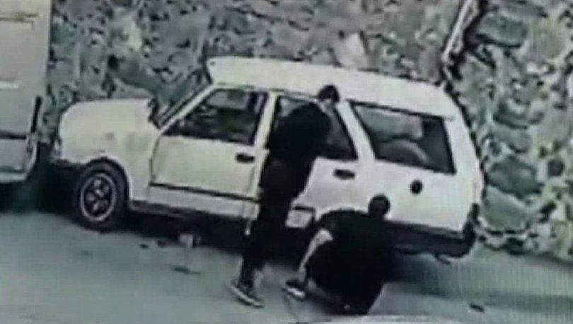 Son dakika haberi! Kağıthane'de ilginç olay: Otomobilin lastiğini çaldılar!