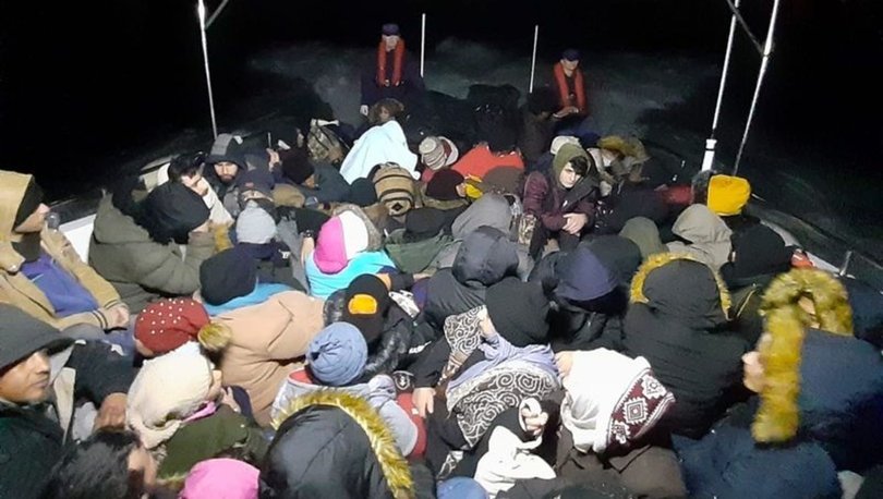Aydın açıklarında 70 düzensiz göçmen yakalandı