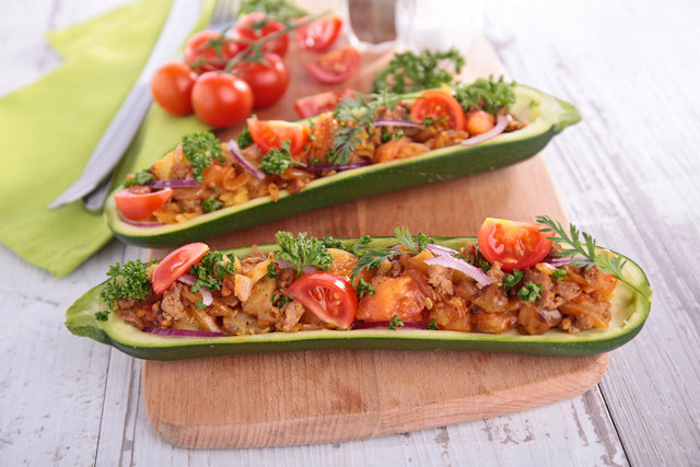 Fırında kıymalı kabak