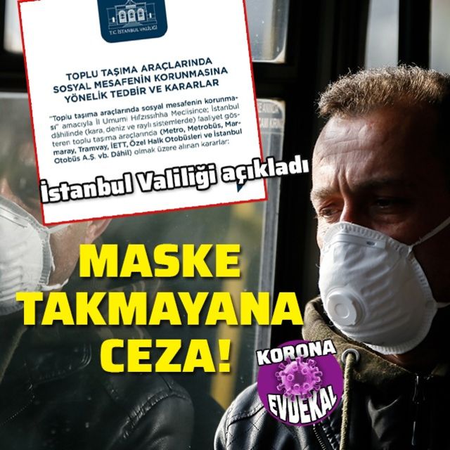 İstanbul Valiliği'nden maske açıklaması