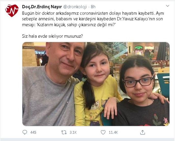 Son dakika kahreden mesaj... Doktorun yürek yakan mesajı ...