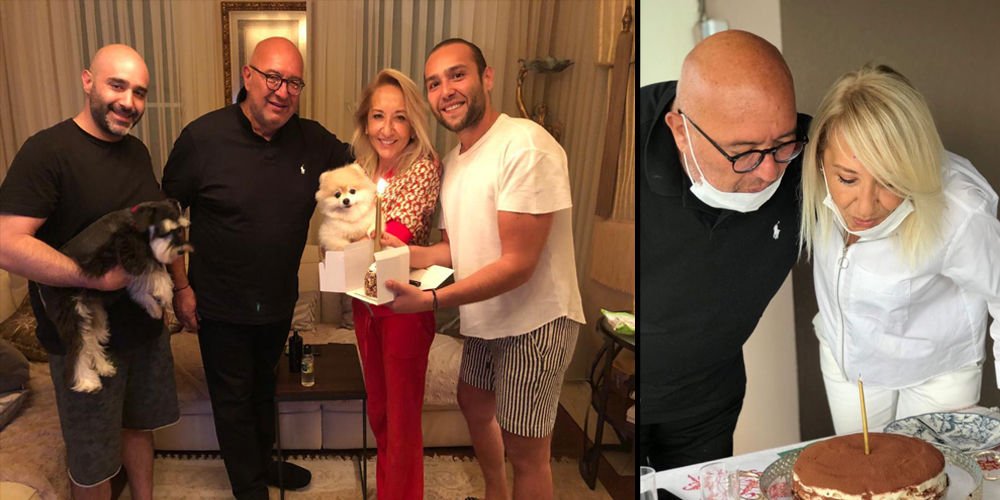 Evlilik yıldönümüne maskeli kutlama...