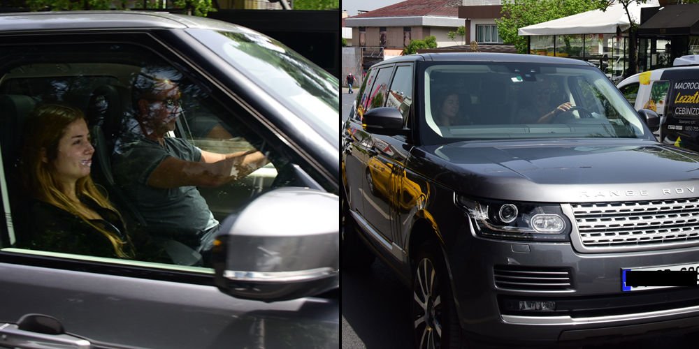 Sarışın arkadaşıyla trafikte...