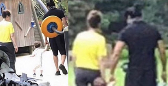 Burak Özçivit-Fahriye Evcen çiftinin oğulları Karan Özçivit parkta - Magazin haberleri
