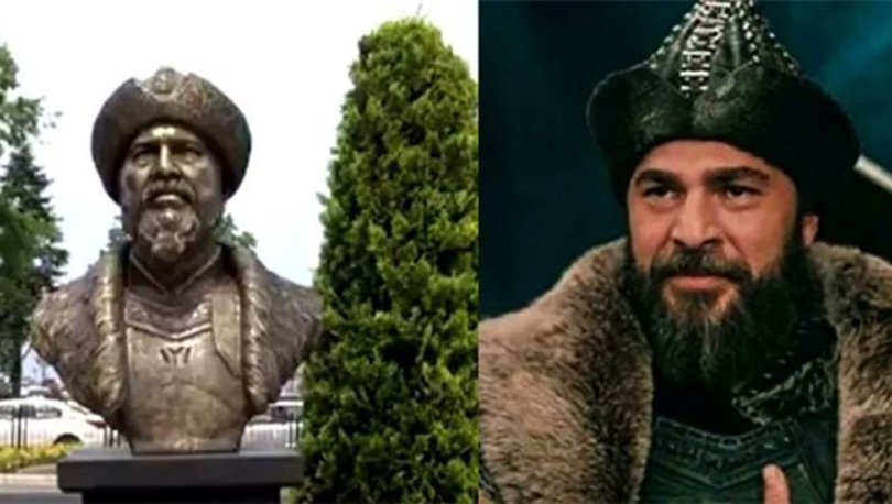 Ordu'da Engin Altan D�zyatan'a benzeyen Ertu�rul Gazi b�st� kald�r�ld�