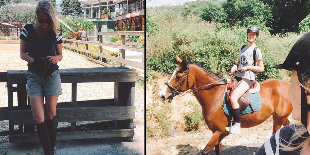 Anne-kız at bindi...