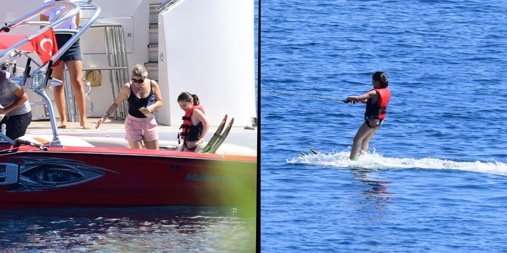 Cennet Koyu'nda su kayağı...