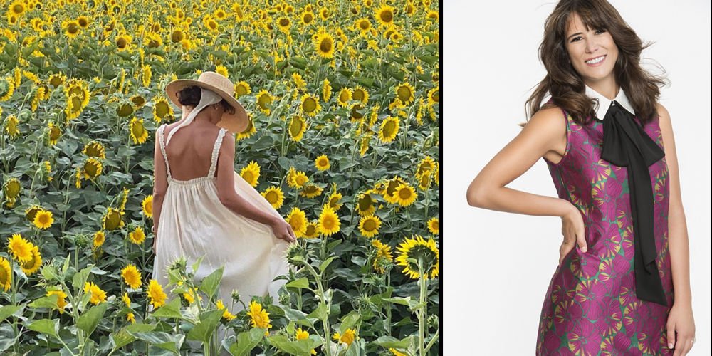 Boyner, ayçiçek tarlasında