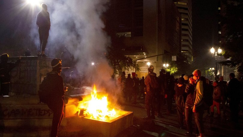 ABDnin Portland kentinde protestocular mahkeme binasını 