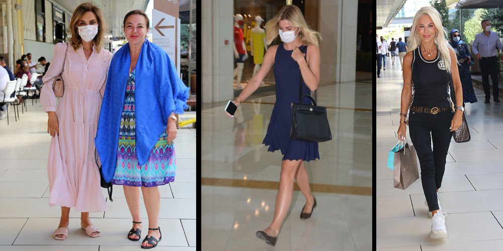 AVM ziyaretçileri...