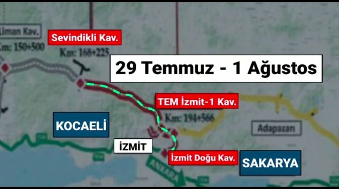Kuzey Marmara Otoyolu'nda bayram trafiği için geçici açılış