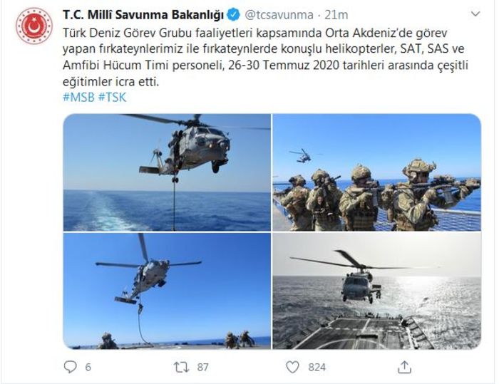 Orta Akdeniz'de tatbikat!