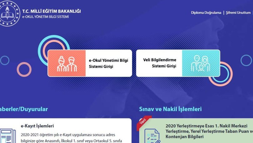 e okul vbs giris 2020 e okul nakil sonuclari ne zaman aciklanacak gundem haberleri