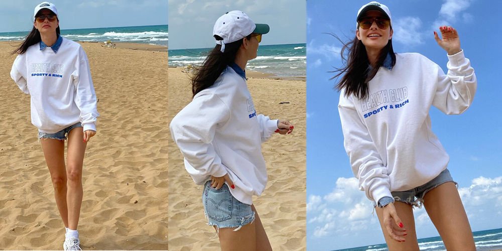 Özilhan'ın kumsal pozları...