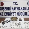 Otomobilde 102 adet sikke ele geçirildi