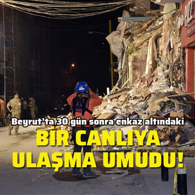 Beyrut'ta kurtarma çalışmalarında 1 ay sonra umut!