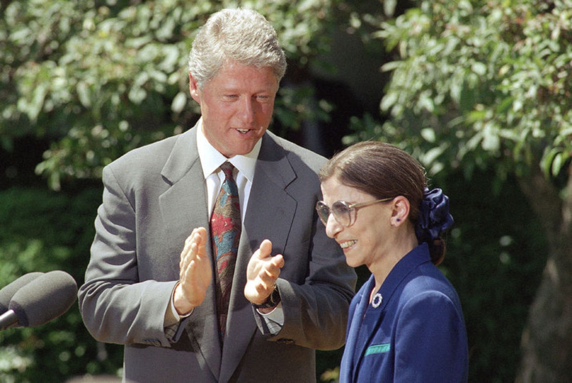 Ruth Bader Ginsburg 'Supreme Court'a Bill Clinton tarafından atanmıştı.