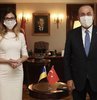 Dışişleri Bakanı Mevlüt Çavuşoğlu, Ukrayna Dışişleri Bakan Yardımcısı Emine Ceppar
