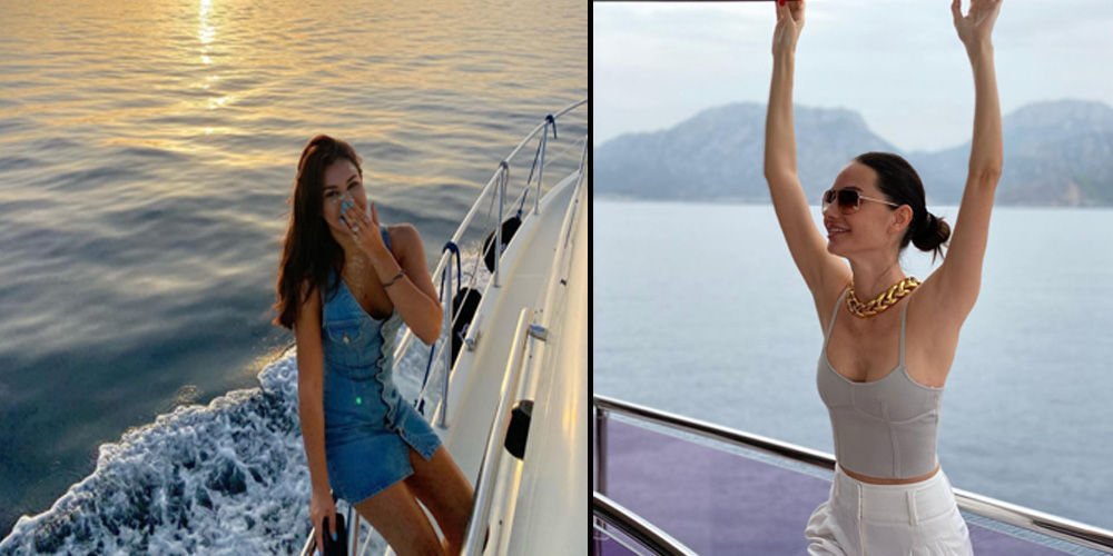 Deniz tutkunları teknede...