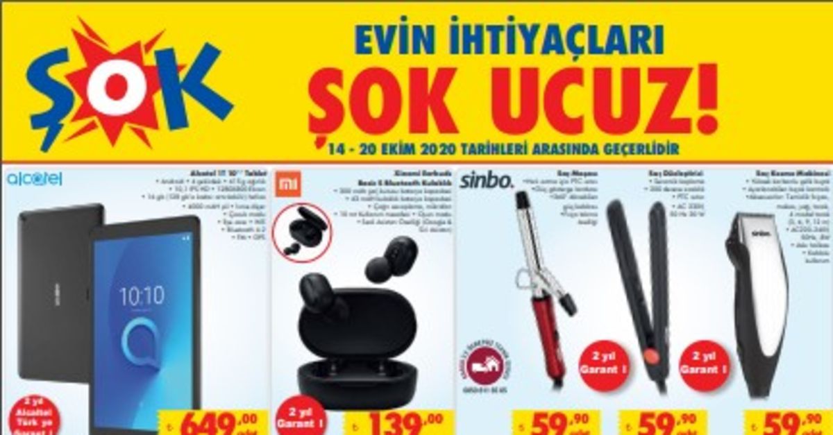 ŞOK 19 Ekim Aktüel ürünler kataloğu 2020! ŞOK'da bu hafta ...