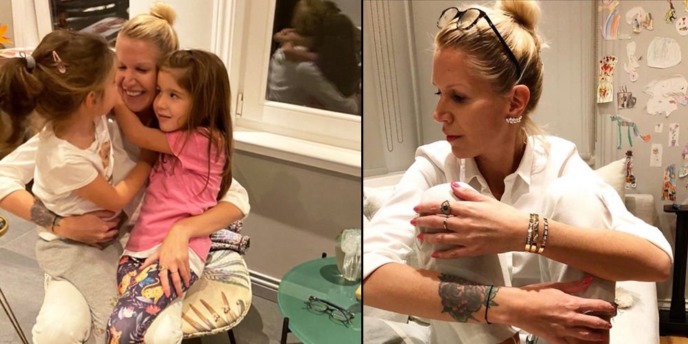 Kızlarıyla bir arada...