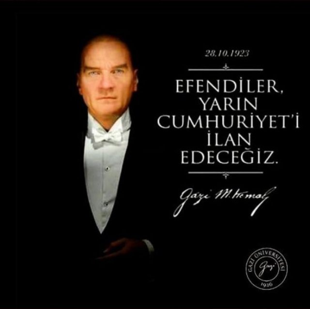 29 Ekim Cumhuriyet Bayramı mesajları 2020! Atatürk ve Türk Bayraklı Cumhuriyet bayramı mesajları resimli