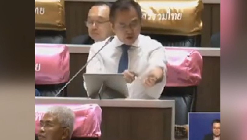 Son dakika haberi... Tayland meclisi karıştı! Milletvekili kolunu kesti ve...