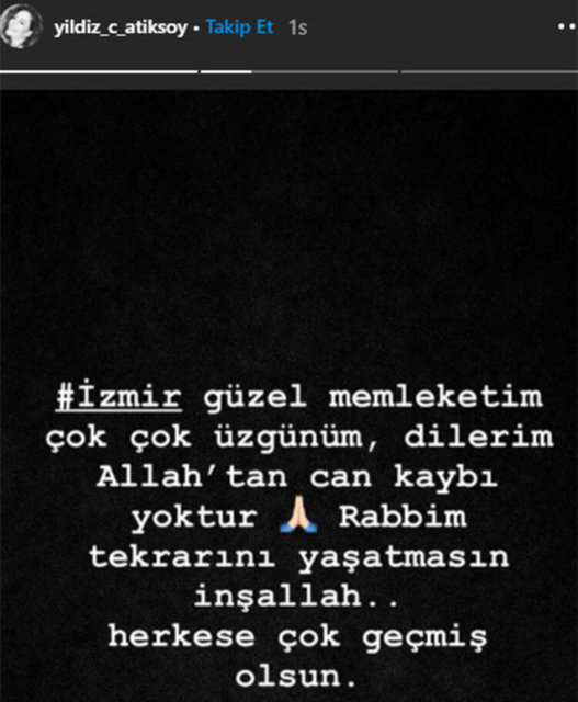 Ünlülerden İzmir depremi paylaşımları - Magazin haberleri