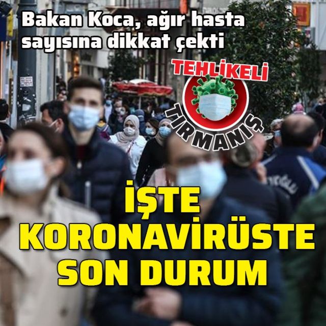 Koronavirüs salgınında yeni hasta sayısı açıklandı