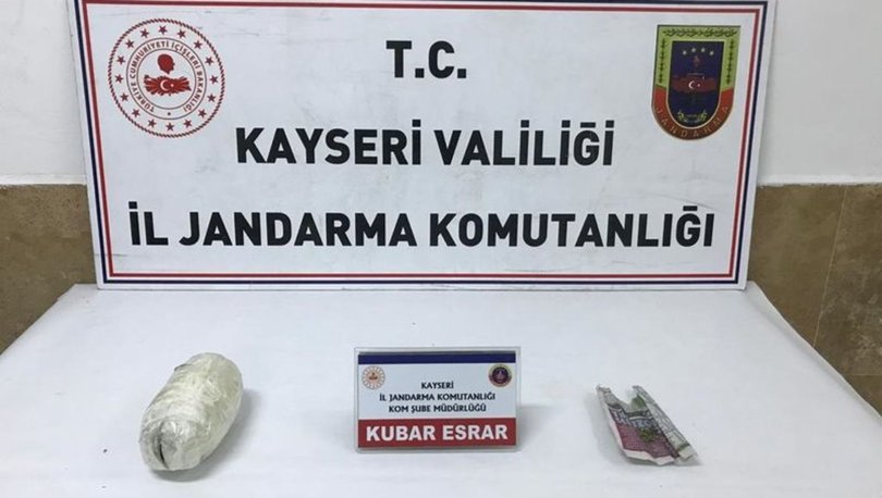 Kayseri'de yolcu otobüsünde uyuşturucu ele geçirildi