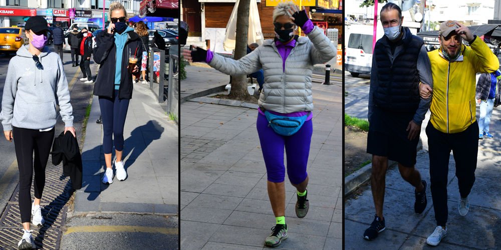 Spor tutkunları Bebek'te...