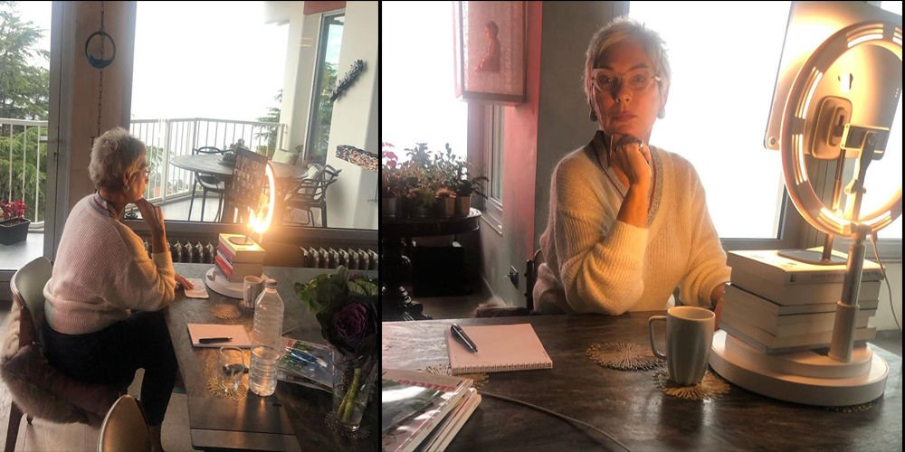 Evde dijital toplantı...