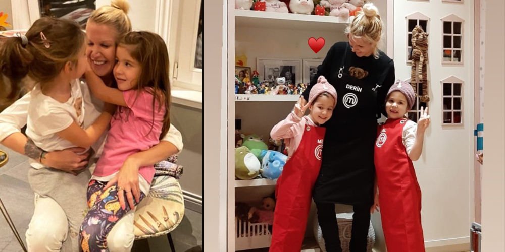 Kızlarıyla yemek yaptı!