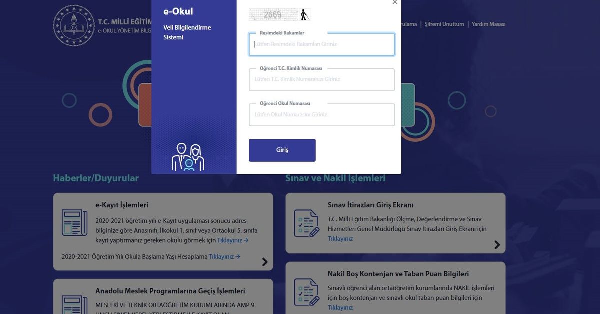 e okul veli bilgilendirme sistemi vbs girisi nasil yapilir e karne 2021 nasil alinir e karne giris gundem haberleri